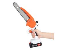 Zucebos 21V Cordless Mini Chainsaw, Cordless Chain Saw Brushless Motor with 2 Batteries, Anti-Splash Cover, Lightweight Electric Handheld Saw for Branch Wood Cutting Garden Tree Logging Trimming Ora