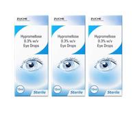 Zuche Eye Drops for Dry Eyes, Hypromellose 0.3%, 3 x 10ml