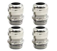 ZUDKSUY 4 Pcs 1/2" NPT Nickel-Plated Copper Cable Gland, Adjustable 6-12mm Cable Glands Joints, Waterproof Connector for Junction Box Electrical Cabinet (Silver)