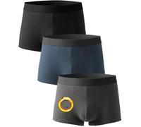 Zueauns Men's Boxers Mens Thermal Boxer Briefs Warm Underpants Fleece Lined Warm Base Layer Winter Thermals Underwear Baselayer Breathable Boxers for Men Comfortable Mens Boxer Shorts Multipack