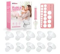 ZÜCÜBéBé Flange Sizing Kit(10PCS) 13/15/17/19/21mm & Nipple Ruler & Cleaning Brush, Silicone Flange Insert for 24mm Flanges/Shield (Momcozy/Spectra/Bellababy), Breastfeeding Essentials for Moms