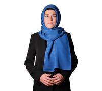 zühre Ebruli Hijab Scarf for Women - Premium Muslim Head Scarf, Soft Cotton Long Lightweight Islamic Shawl, Turkey Fashionable Modal Hijab, Large Muslim Scarf All Season Turban 28 x 67 inch - Indıgo
