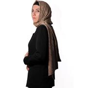 zühre ZMonogram Hijab Scarf for Women - Premium Muslim Head Scarf, Soft Cotton Long Lightweight Islamic Shawl Modal - Light Beige