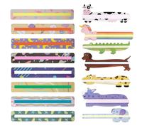 Zueyen 15 Pieces Reading Strips, Guided Reading Line Reading Aid, Coloured Bookmarks with Marker Strips, Reading Aid Strips for Kids, Bookmark for Students & Dyslexia