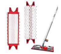 Zueyen 2 PCS Microfibre Floor Mops, Speed Mop, Mop Heads, Microfibre Reusable Washable Pads, Floor Mops For Hard Floor, Small Bathroom Kitchen