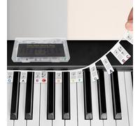 ZUFECY Piano Guide for Beginner, Silicone Piano Keyboard Note Labels for Learning, Removable 88-Key Piano Accessories