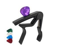 ZUFECY Professional Guitar Capo - No Buzz Tuning Stability for Acoustic/Electric Guitars, Quick Release Clamp, Ergonomic Design for Stage & Studio, 6-String Kapo with Non-Slip Grip (Black)