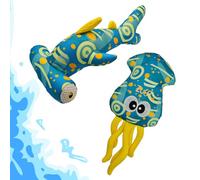 ZUFFI The Deep Sea Duel Duo: Floating Shark & Squid 2-Pack
