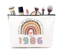 ZUFIO 40th Birthday Gifts for Women - Personalised Vintage Style Makeup Bag with Funny Quote, Stylish 40th Birthday Gifts Idea for Mum, Best Friend, Sister, Wife