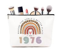 ZUFIO 50th Birthday Gifts for Women - Personalised Vintage Style Makeup Bag with Funny Quote, Stylish 50th Birthday Gift Ideas for Mum, Best Friend, Sister, Wife