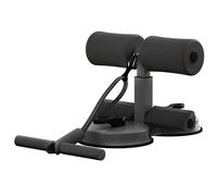 ZUFUMI Sit Up Bar,Portable Adjustable Sit Up Floor Holder with 2 Strong Suction Cups and 1 Resistance Band,Situp Bar Assistance Device for Ab Workouts,Sit-Ups & Core Exercises,Home Office Gym (Black)