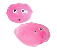 Zugar Land - Splat Pink Pig Sticky Balls 2.5" (4 Pack) Squeezable and Throwable Stress Relief Balls. Individually Packaged. (Splat Pig, 4, Pack)