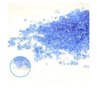ZUGLQYSX 100/200/500g Transparent Glass Pebbles for Fish Tank Colored Pebbles Aquarium Accessories Home Decoration For Plant Pot Aquarium(Blue2,100g)