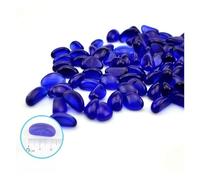 ZUGLQYSX 100/200/500g Transparent Glass Pebbles for Fish Tank Colored Pebbles Aquarium Accessories Home Decoration For Plant Pot Aquarium(Deep blue,500g)