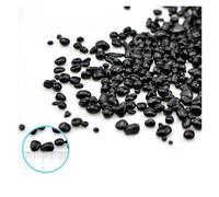 ZUGLQYSX 100/200/500g Transparent Glass Pebbles for Fish Tank Colored Pebbles Aquarium Accessories Home Decoration For Plant Pot Aquarium(Black,500g)