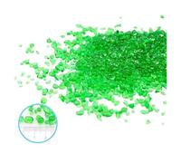 ZUGLQYSX 100/200/500g Transparent Glass Pebbles for Fish Tank Colored Pebbles Aquarium Accessories Home Decoration For Plant Pot Aquarium(Green,200g)