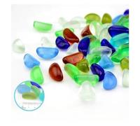 ZUGLQYSX 100/200/500g Transparent Glass Pebbles for Fish Tank Colored Pebbles Aquarium Accessories Home Decoration For Plant Pot Aquarium(Mix color,500g)