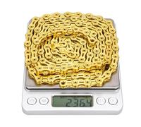 ZUGLQYSX 11 Speed Chain Road Bike 11s 22s 33s Light 116 Links Master Link Missing Current for Road Racing Cycling(11s Gold SLR 236g)