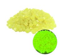 ZUGLQYSX 200Pcs Luminous Stones Fish Tank Aquarium Ornament Glow In The Dark Pebbles Outdoor Yard Lawn Path Walkways Decorations For Plant Pot Aquarium(Yellow)