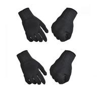 ZUGLQYSX 2pcs Gloves Black Self Defense Steel Wire Metal Mesh Wear Resistant Work Security Protection for DIY, Builder Garden