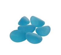 ZUGLQYSX 30Pcs Aquarium Blue Cashew Glass Beads Fluorescent Stone Blue Light Stone Crystal Stone Fish Tank Decoration Accessories For Plant Pot Aquarium(Blue)