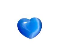 ZUGLQYSX 3pcs Crystal Rolling Stone Rainbow Color Heart Specimen Cymophane Aquarium Fish Tank Home Decor Mineral Specimen For Plant Pot Aquarium(Light-Blue)
