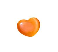 ZUGLQYSX 3pcs Crystal Rolling Stone Rainbow Color Heart Specimen Cymophane Aquarium Fish Tank Home Decor Mineral Specimen For Plant Pot Aquarium(Orange)