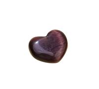 ZUGLQYSX 3pcs Crystal Rolling Stone Rainbow Color Heart Specimen Cymophane Aquarium Fish Tank Home Decor Mineral Specimen For Plant Pot Aquarium(Purple)