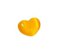 ZUGLQYSX 3pcs Crystal Rolling Stone Rainbow Color Heart Specimen Cymophane Aquarium Fish Tank Home Decor Mineral Specimen For Plant Pot Aquarium(Dark-yellow)