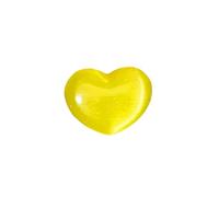 ZUGLQYSX 3pcs Crystal Rolling Stone Rainbow Color Heart Specimen Cymophane Aquarium Fish Tank Home Decor Mineral Specimen For Plant Pot Aquarium(Lemon-yellow)