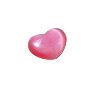 ZUGLQYSX 3pcs Crystal Rolling Stone Rainbow Color Heart Specimen Cymophane Aquarium Fish Tank Home Decor Mineral Specimen For Plant Pot Aquarium(Pink)