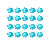 ZUGLQYSX 50/100pcs Crystal Gem 18x25mm Stone Crushed Ice Rocks Aquarium Colorful Stone Fish Tank Vase Landscaping Decoration For Plant Pot Aquarium(Light blue,100pcs)