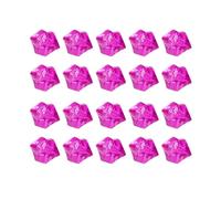 ZUGLQYSX 50/100pcs Crystal Gem 18x25mm Stone Crushed Ice Rocks Aquarium Colorful Stone Fish Tank Vase Landscaping Decoration For Plant Pot Aquarium(Rose red,50pcs)