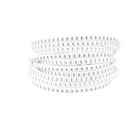ZUGLQYSX 500PCS EC-0/1/2/3 Cable Wire Marker 0 to 9 For Cable Size 1.5/2.5/4.0/6.0 sqmm Colored number tube Cable Markers label marking For Power,Computer Room(EC-1(500PCS) white)