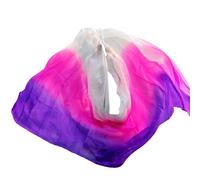 ZUGLQYSX Belly Silk Veils Handmade Dyed Shawls Scarf Costumes Accessories For Arts Belly Dance(Color 18-dz,L- 270X114cm)