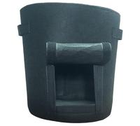 ZUGLQYSX Grow Bags For Vegetables Felt Potato Planting Bag Large Diameter Vegetable Seedling Non-woven Gardening Growing Bucket(BLACK-1)