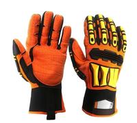 ZUGLQYSX Mechanical Gloves Anti-Collision Fire Rescue Mining TPR Shock Absorption for DIY, Builder Garden(L)