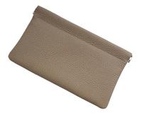 ZUGLQYSX Passport Holder Cowhide Long Wallet Passport Driver's License Document Holder Data Cable Cosmetic Bag Storage Self-Closing(Gray)