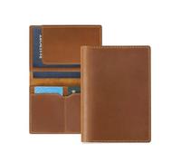 ZUGLQYSX Passport Holder Handcrafted Top-Grain Leather Passport Holder & Travel Organizer - Document Wallet for Boarding Passes, ID Car(Brown)