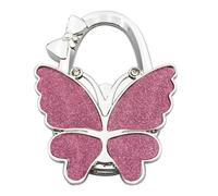 ZUGLQYSX Portable Foldable Butterfly Purse Bag Table Hook Holder for Student Handbag Hanger Home Decoration Desk(Color1)