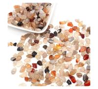 ZUGLQYSX Stones Gravel Crystals Chip Quartz Minerals Reiki Healing Tumbled Agate Specimen Gemstones Home Aquarium Decor DIY Craft For Plant Pot Aquarium(Color4,50g)