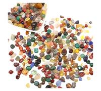 ZUGLQYSX Stones Gravel Crystals Chip Quartz Minerals Reiki Healing Tumbled Agate Specimen Gemstones Home Aquarium Decor DIY Craft For Plant Pot Aquarium(Color2,50g)