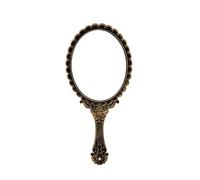ZUGLQYSX Table Top Mirror Portable Handheld Makeup Vanity Mirror Retro Carved Hand SPA Salon Compact Women Cosmetic Mirrors(Bronze)