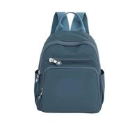 ZUGLQYSX Women Casual Backpack Fashion Mini Nylon School Bag For Girls Minimalist Solid Light Weight Small Travel Backpacks(Post blue)