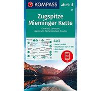 Zugspitze GPS wp Mieminger Kette + AG (25): Wandelkaart Schaal 1 : 50.000 (Kompass Wanderkarten)