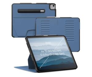 ZUGU CASE for iPad Air Case 13 Inch M4 2026 & M3 2025 & M2 2024 / iPad Pro 12.9 inch (3rd/4th Gen), Slim Protective Cover with Apple Pencil Holder, 10 Viewing Angles Auto Wake/Sleep (Slate Blue)