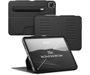 ZUGU iPad Pro 11 Case 2022/2021 / 2020/2018 4th & 3rd & 2nd & 1st Generation - Slim Protective Cover - Wireless Apple Pencil Charging - Convenient 8-angle Magnetic Stand & Auto Sleep/Wake [Black]