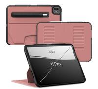 ZUGU iPad Pro 11 Inch Case (M4) 2024 - Ultra Slim Protective Cover - Wireless Apple Pencil Charging - Convenient 8-angle Magnetic Stand & Auto Sleep/Wake [ Desert Rose Pink ]