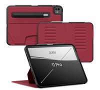 ZUGU iPad Pro 11 Inch Case (M4) 2024 - Ultra Slim Protective Cover - Wireless Apple Pencil Charging - Convenient 8-angle Magnetic Stand & Auto Sleep/Wake [ Cherry Red ]