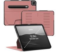 ZUGU iPad Pro 12.9 Case 2022/2021 6th & 5th Generation - Ultra Slim Protective Cover - Wireless Apple Pencil Charging - Convenient 10-angle Magnetic Stand & Auto Sleep/Wake [ Desert Rose Pink ]